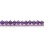 Améthyste,en forme de toupie facette 4mm x 39cm