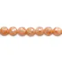 Nacre rose en boule sur fil 8mm x 40cm