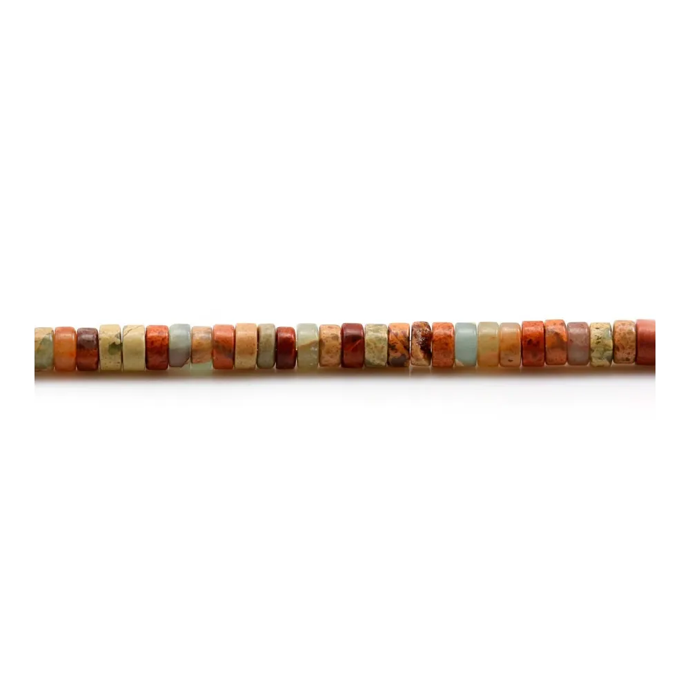 Jaspe serpentine, forme rondelle 2x4mm x 39cm