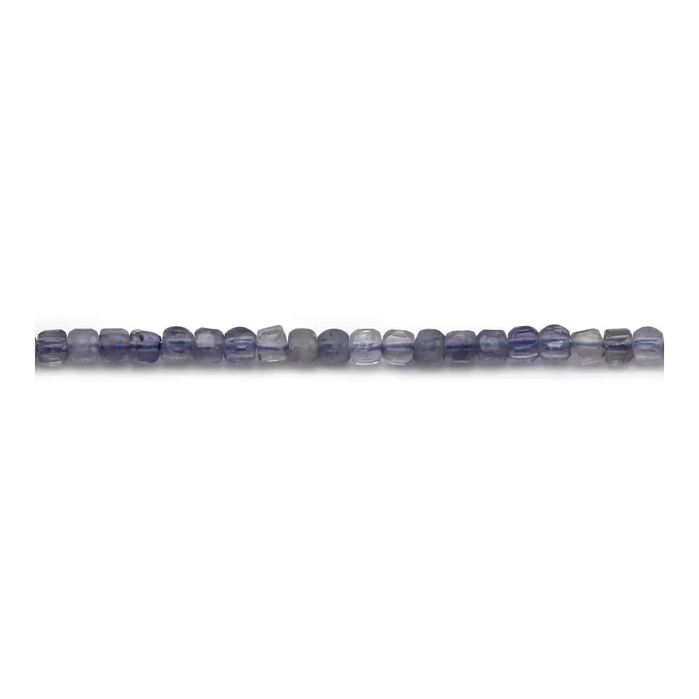 Cordiérite (Iolite) en forme de cube facette 2mm x 40cm