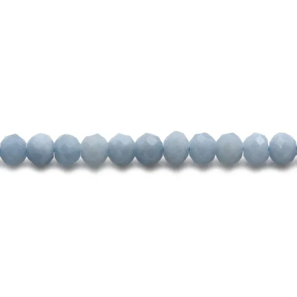 Angélite de couleur bleu pâle, rondelle facette 4* 6mm x 40cm