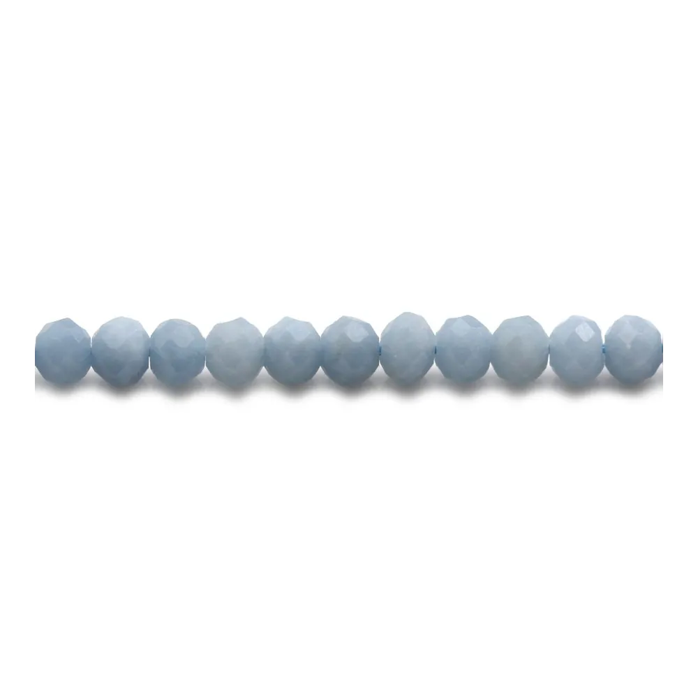 Angélite de couleur bleu pâle, rondelle facette 4* 6mm x 40cm