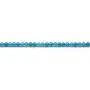 Apatite de couleur bleu et de forme ronde, mesurant 2-2.5mm x 40cm