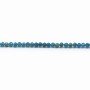 Apatite de couleur bleu et de forme ronde facette, 2mm x 40cm