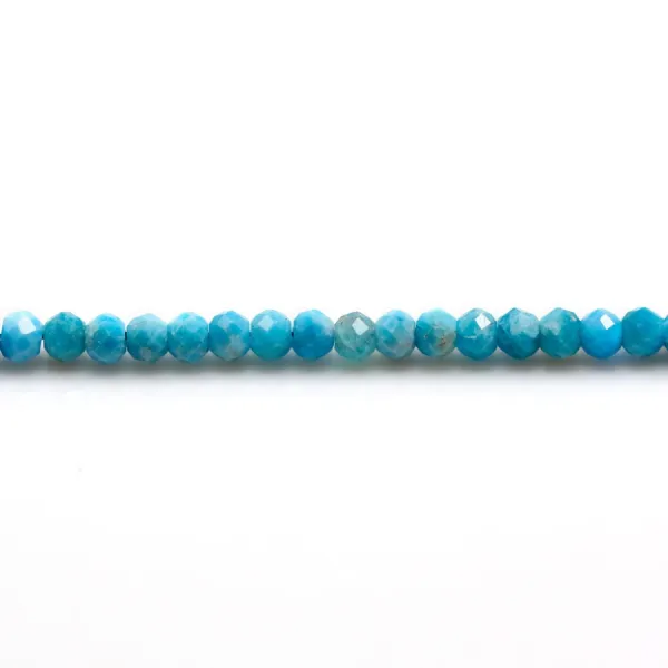 Apatite round faceted 3x4.5mm x 10pcs