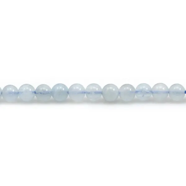 Aigue-Marine Rond 4mm x 10 perles