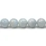 Aigue marine de forme ronde, mesurant 10mm x 2pcs