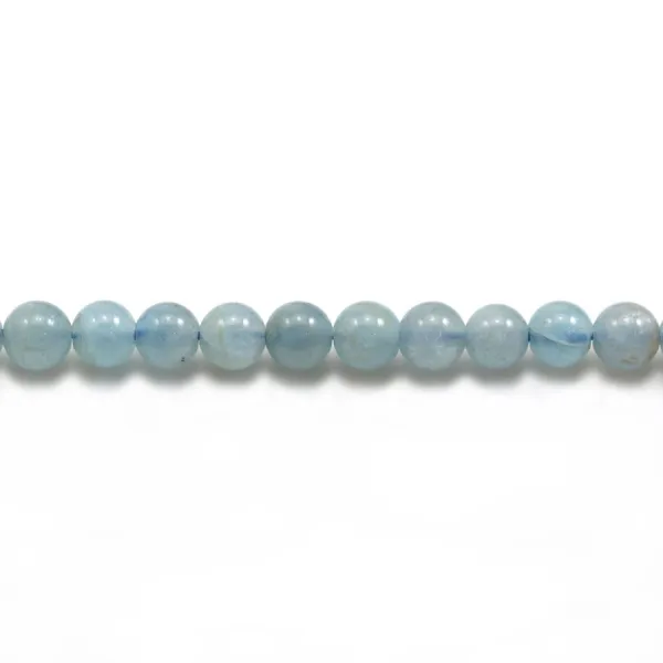 Aigue-Marine Rond 5mm x 40cm