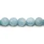 Aigue-Marine Ronde Facette 10mm x 40cm