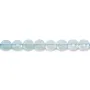 Aigue marine de couleur bleu, de forme ronde plate facetté 6mm x 39cm