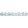 Aigue marine de couleur bleu, de forme ronde plate facetté 6mm x 39cm