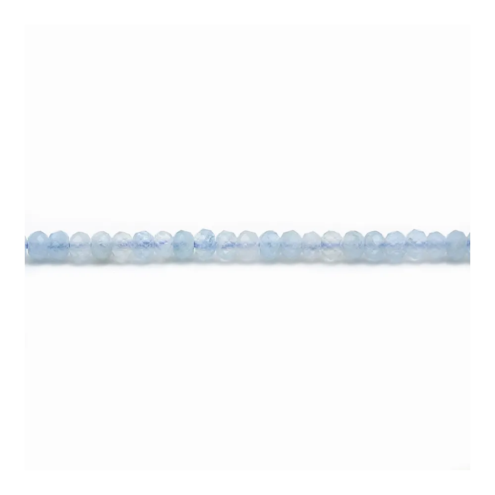 Aigue marine rondelle facette 2.3x3.3mm x 10pcs