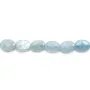 Aigue marine de forme ovale facette 6x8mm x 39cm