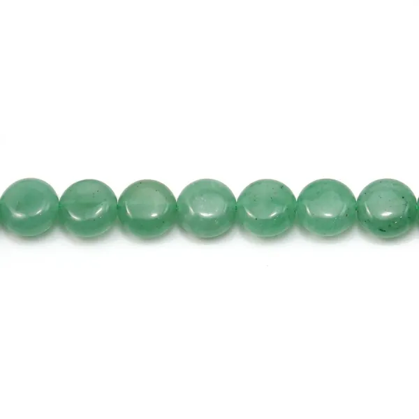 Aventurine flat round 8mm x 8pcs
