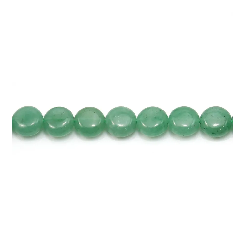 Aventurine ronde plate 8mm x 8pcs
