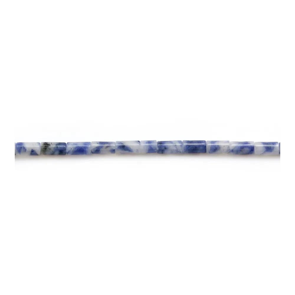 Aventurine bleu en tube 2x4mm x 40cm