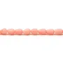 Bambou de mer teinté orange, en forme de goutte, de taille 2x6mm x 40cm