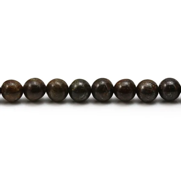 Bronzite of round shape, measuring 6mm, x 40cm