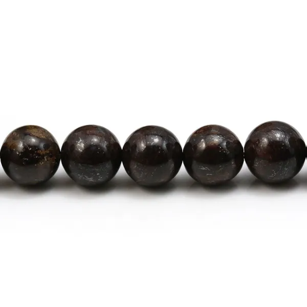Bronzite de forme ronde, mesurant 10mm x 4pcs