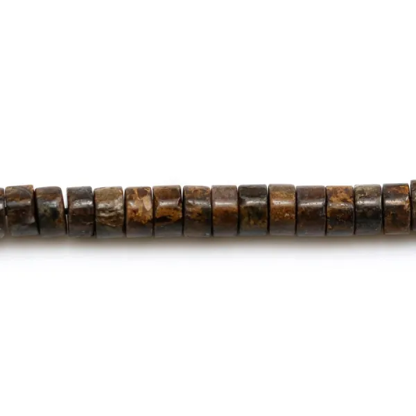 BRONZITE, en forme de rondelle, 2x4mm x 40cm