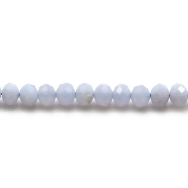 Calcédoine Rondelle Facette 4x5mm x 40cm