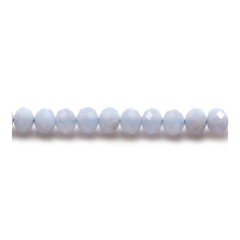 Calcédoine Rondelle Facette 4x5mm x 40cm