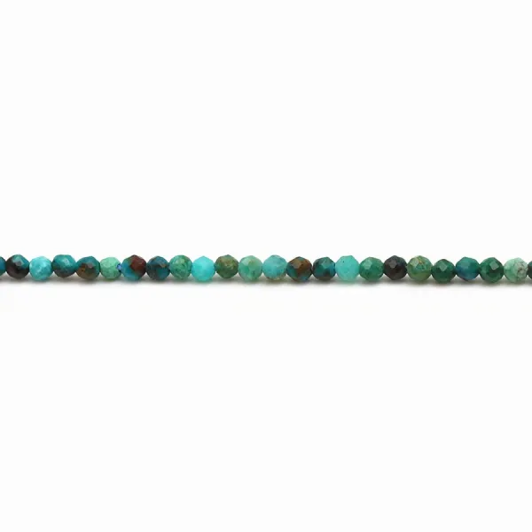 Chrysocolle, of round face shape, a size of 3mm x 40cm