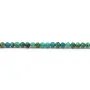 Chrysocolle, de forme ronde facetté, de taille 3mm x 40cm