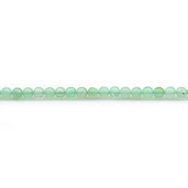 Chrysoprase de couleur verte, de forme ronde, 3mm x 10pcs