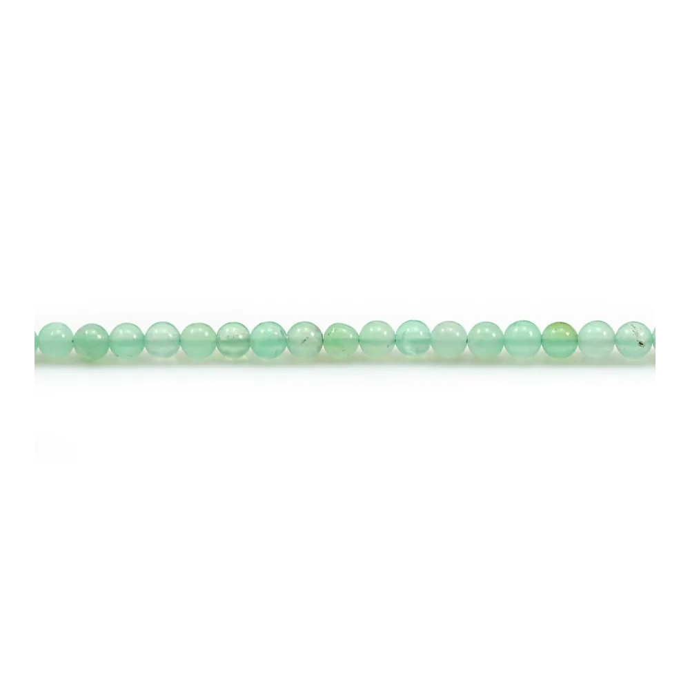 Chrysoprase de couleur verte, de forme ronde, 3mm x 10pcs