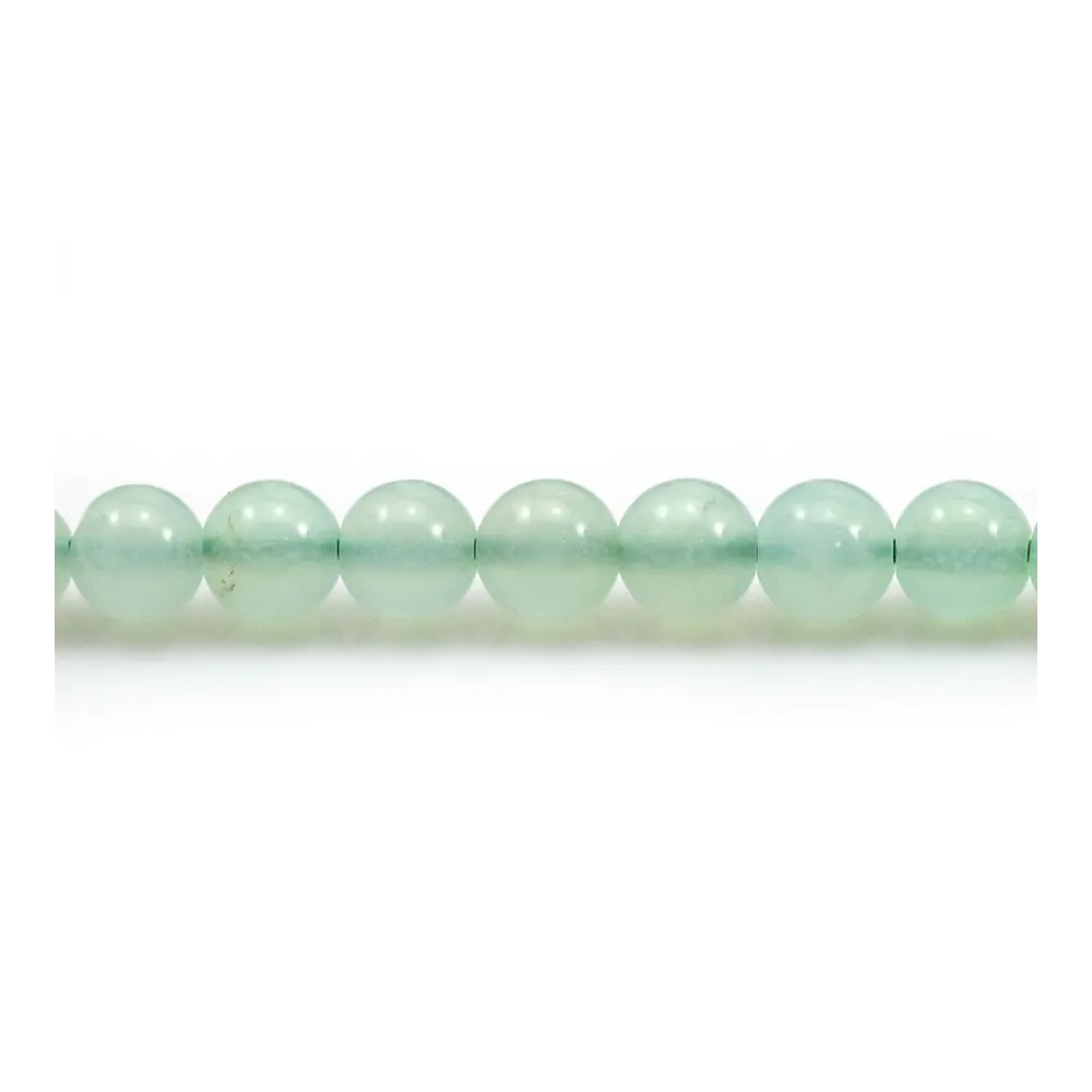 Chrysoprase de couleur verte, de forme ronde, 4.5 - 5mm x 4pcs