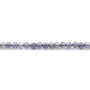 Cordiérite (Iolite)  de couleur violet, de forme ronde, 3mm x 36cm