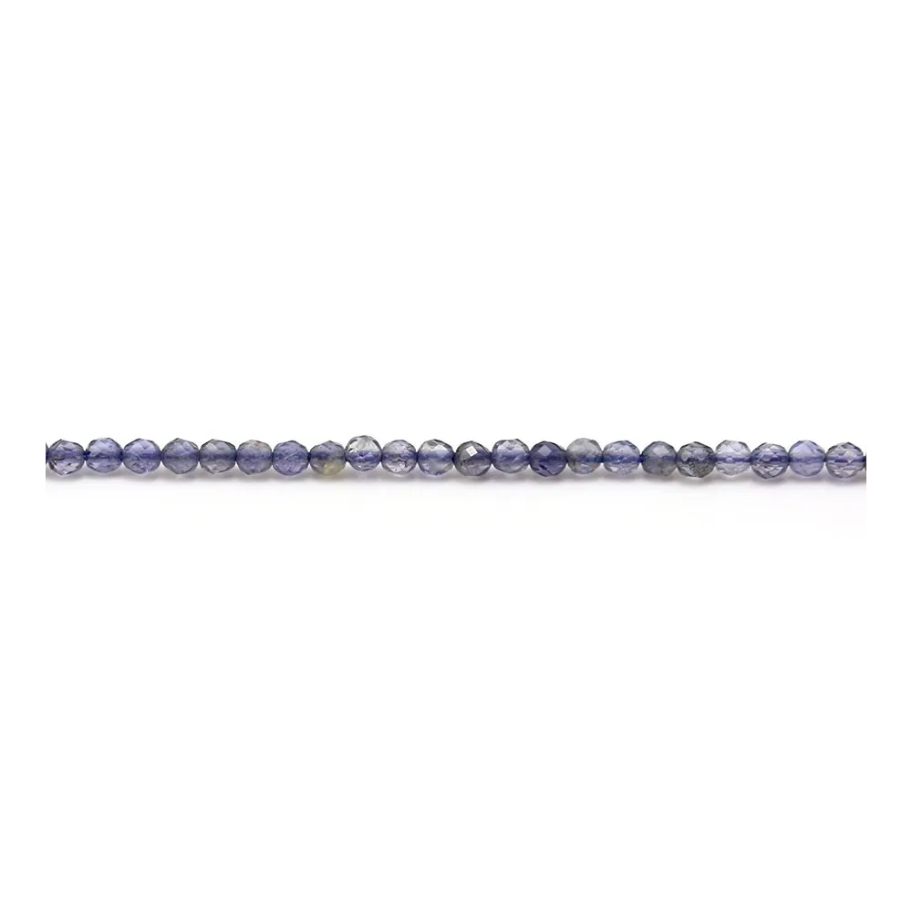 Cordierite (Iolite) ronde facette 2mm x 40cm