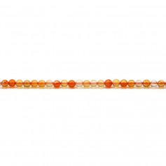 Round beads of 2mm in cornaline x 40cm 