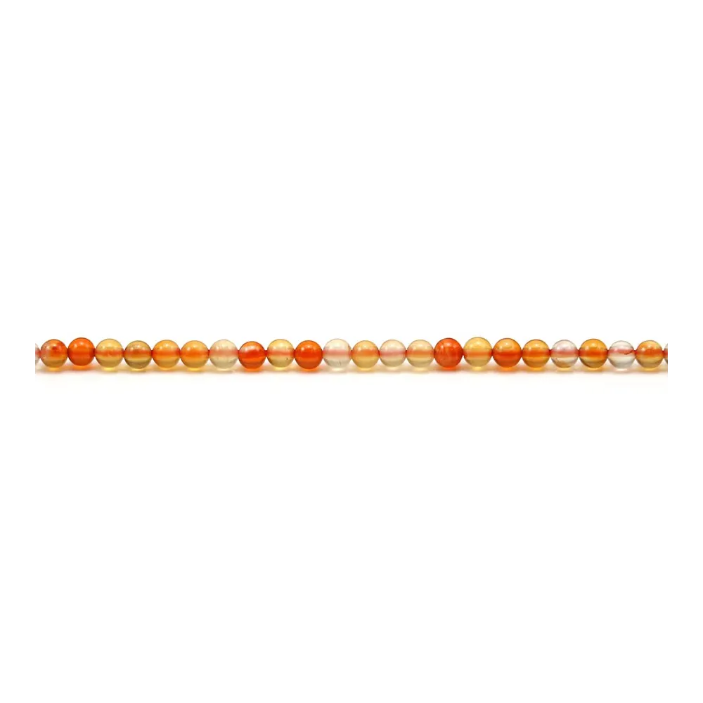 Perles rondes 2mm en cornaline x 40cm