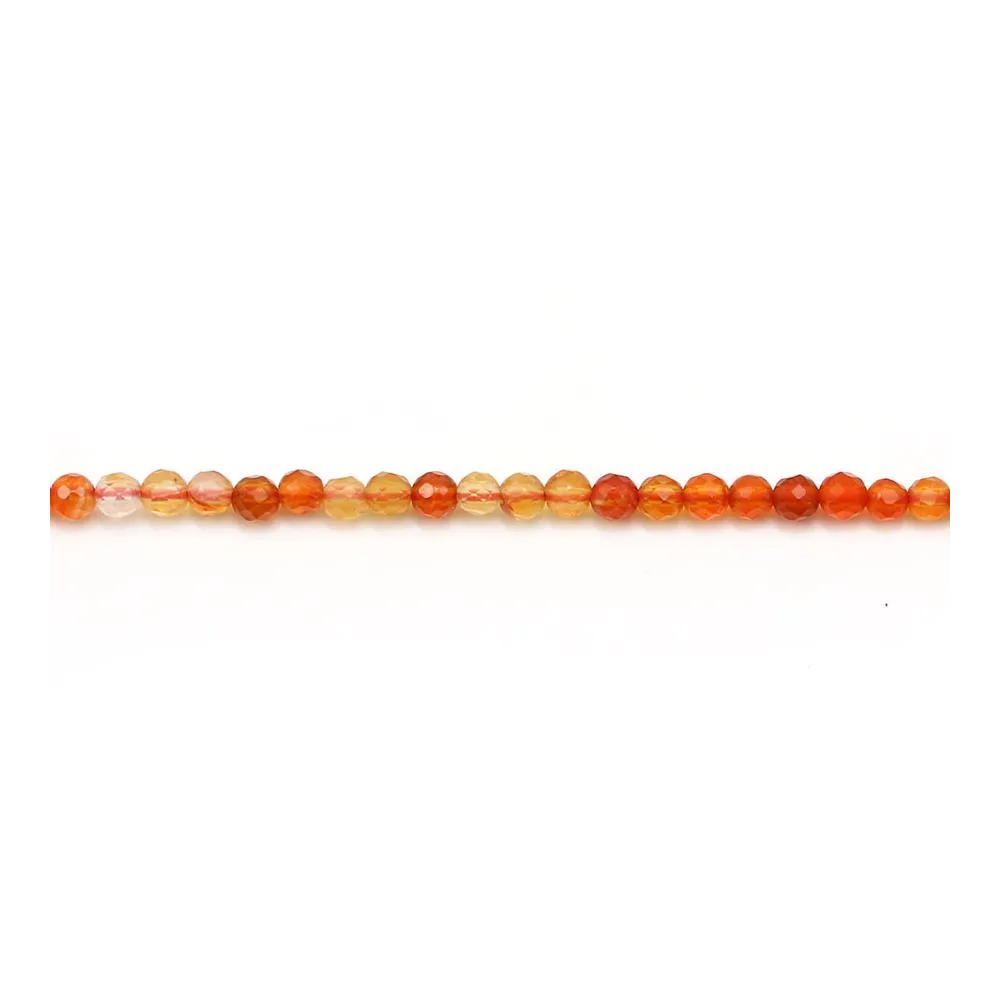 Cornelian flat round beads on thread 8mm x 40cm