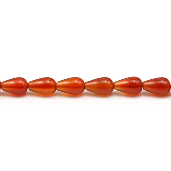 Cornaline goutte 5x8mm x 4 pcs