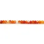 Cornaline orange en forme de rondelle facetté, de taille 2x3mm x 39cm