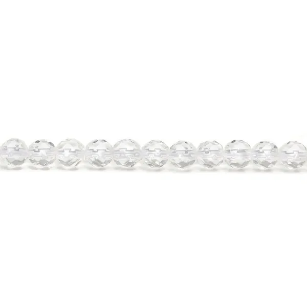 Cristal de roche rond facetté 4mm x 20pcs