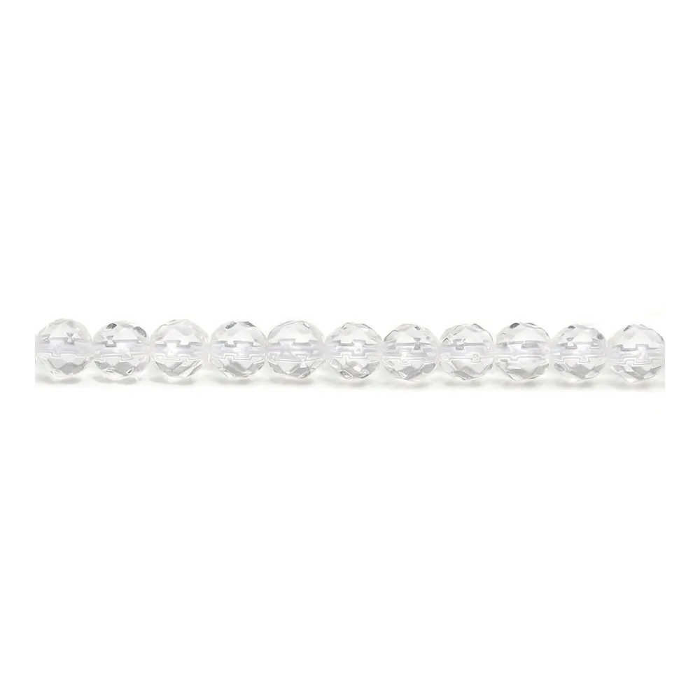 Cristal de roche rond facetté 4mm x 20pcs