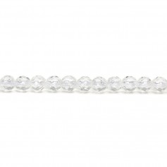 Rock crystal faceted round beads 4mm x 20pcs
