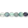Fluorite de forme ronde plate 8mm x 6pcs