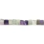 Fluorite multicolore, en forme de carré, 4mm x 40cm