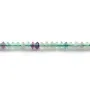 Fluorite rondelle boulier facette 2x3mm sur fil 39cm
