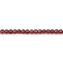 Grenat flat round faceted 2mm x 40cm