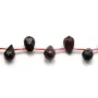 Grenat goutte 6x9mm x 40cm