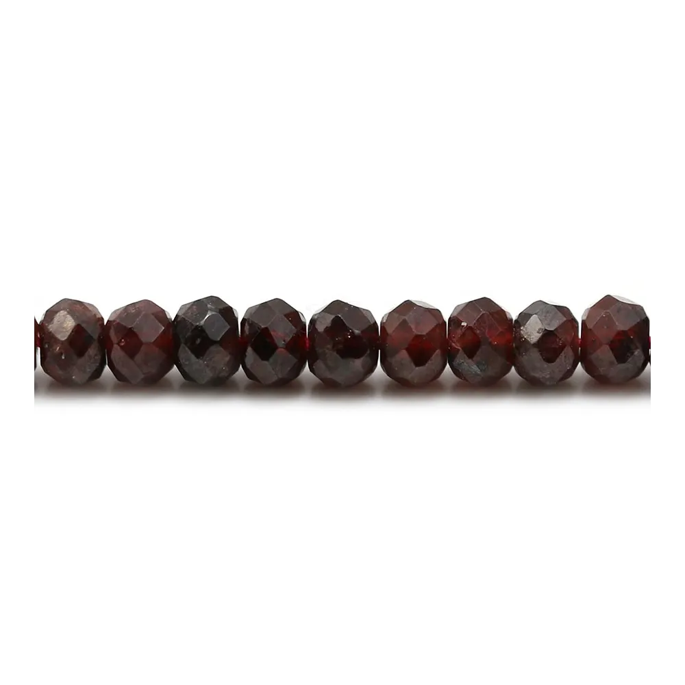 Grenat rondelle facette 3x5mm x 40cm