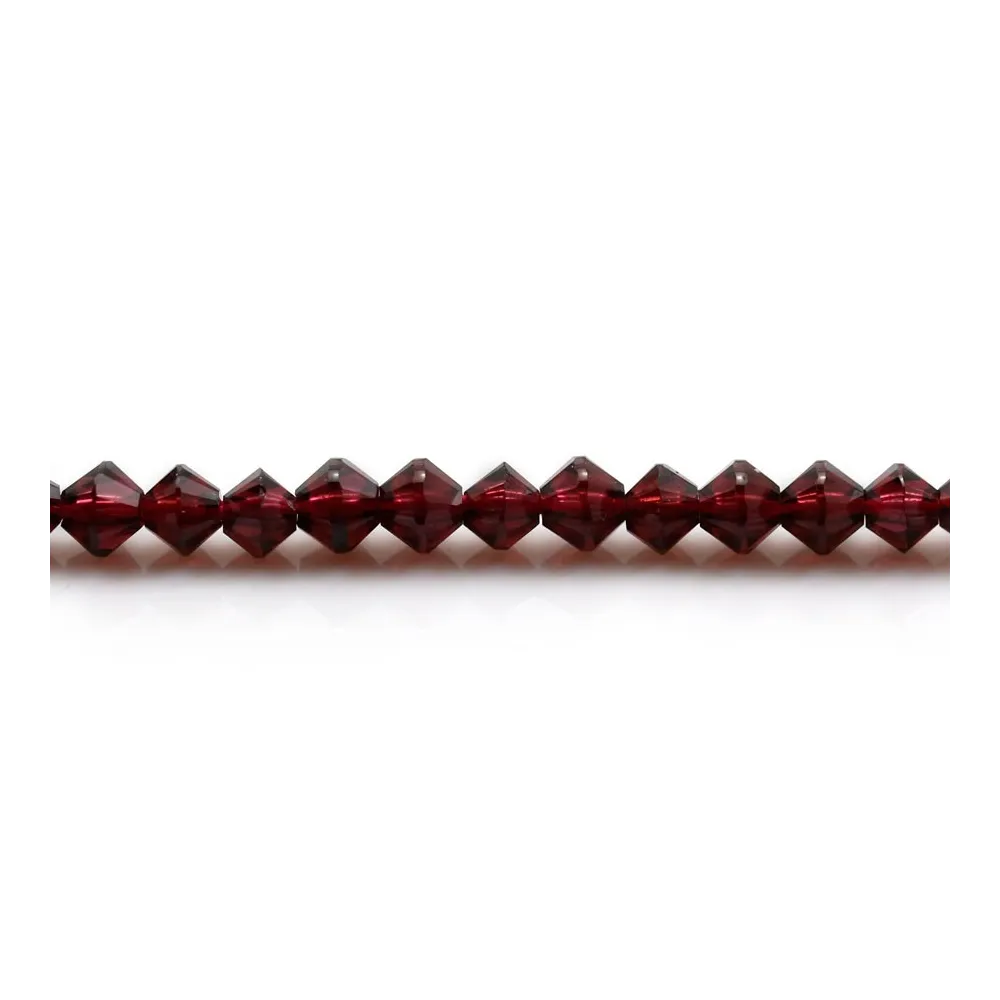 Grenat,en forme de toupie facette 4mm x 39cm
