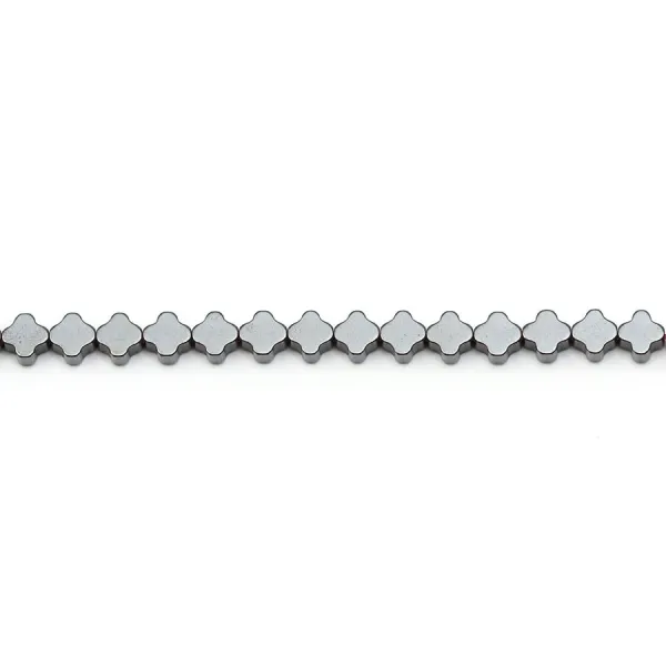 Hématite trèfle 4mm x 40cm
