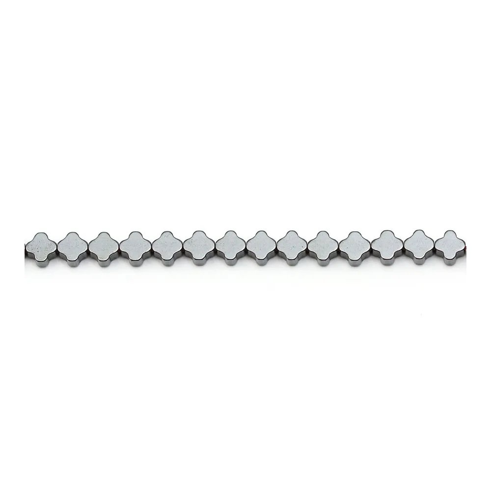Hématite trèfle 4mm x 40cm